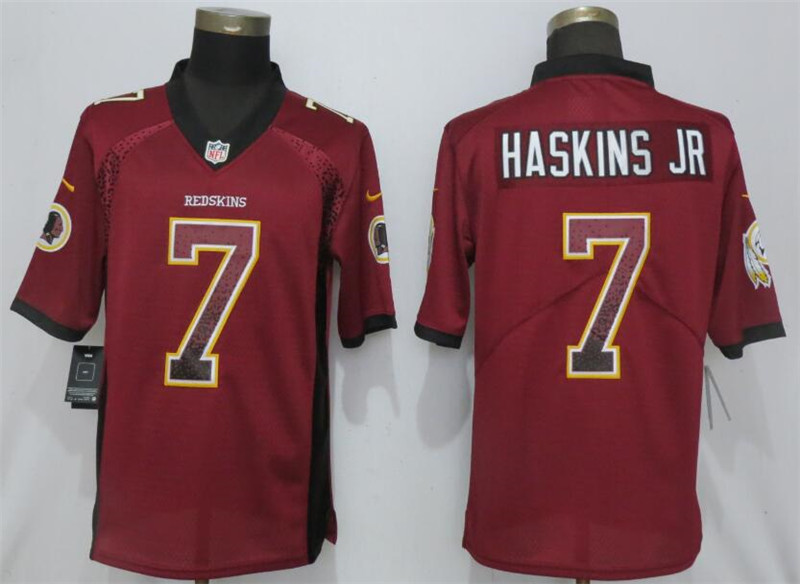 Nike Redskins 7 Dwayne Haskins Jr Burgundy Drift Fashion Limited Jersey