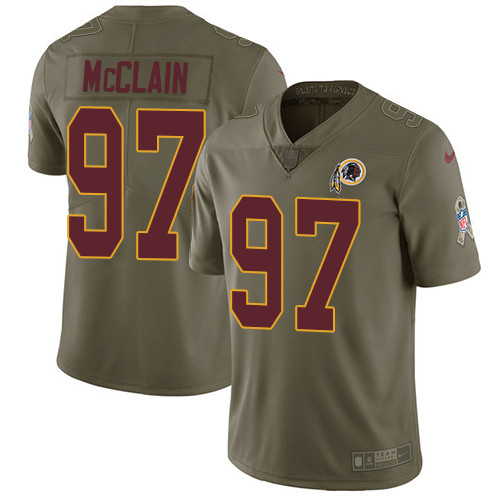  Redskins 97 Terrell McClain Olive Salute To Service Limited Jersey