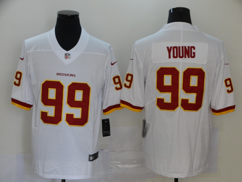 Nike Redskins 99 Chase Young White 2020 NFL Draft First Round Pick Vapor Untouchable Limited Jersey