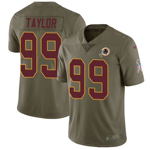  Redskins 99 Phillip Taylor Olive Salute To Service Limited Jersey