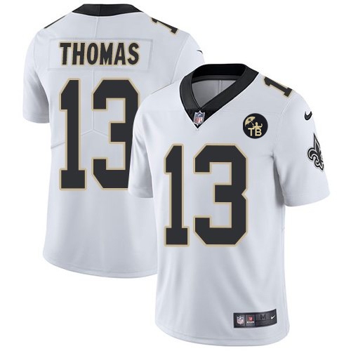  Saints 13 Michael Thomas White Youth With Tom Benson Patch Vapor Untouchable Limited Jersey