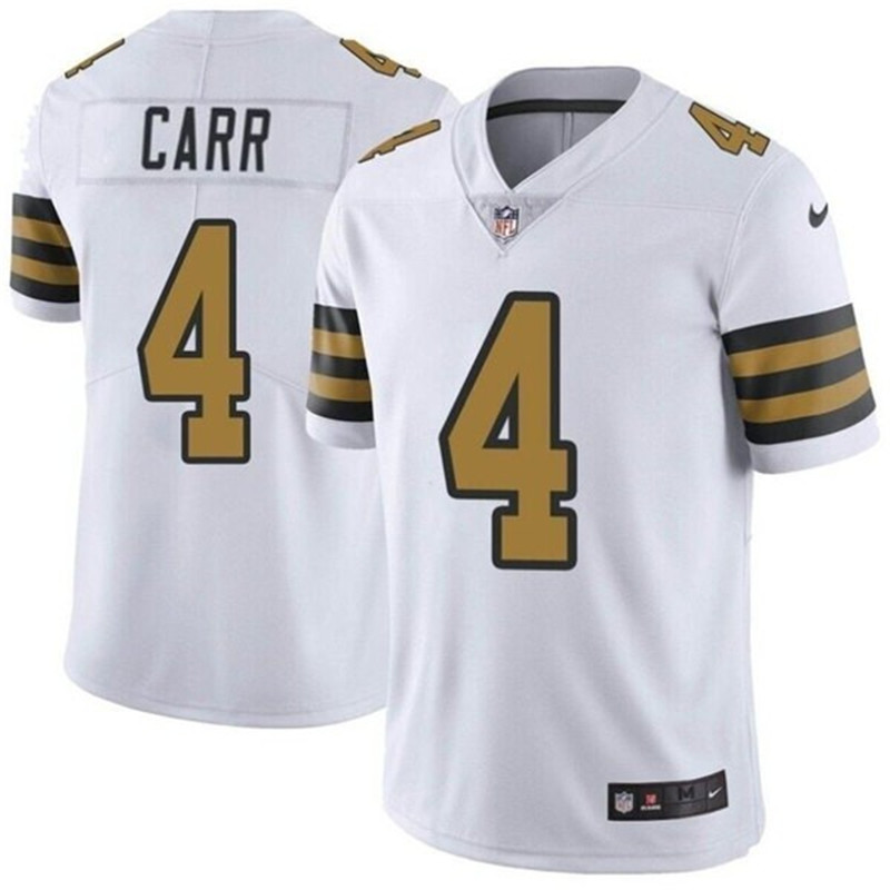 Nike Saints 4 Derek Carr White Color Rush Limited Jersey