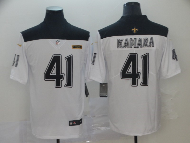 Men's New Orleans Saints Alvin Kamara Nike White Vapor Untouchable Limited  Jersey