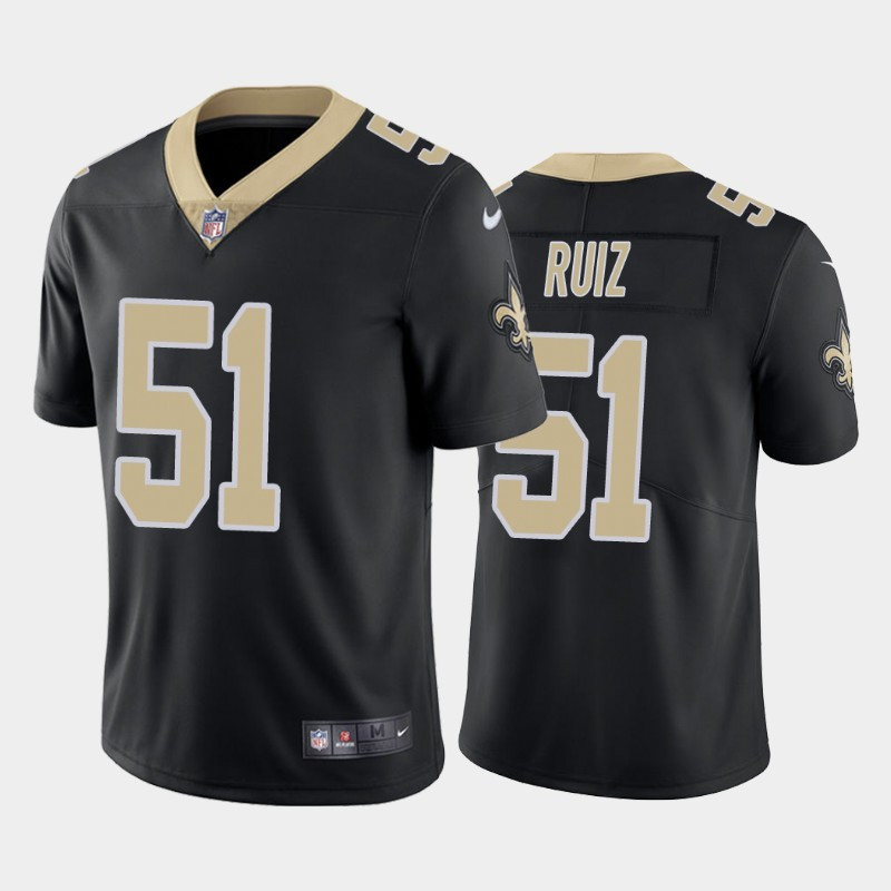 Nike Saints 51 Cesar Ruiz Black 2020 NFL Draft First Round Pick Vapor Untouchable Limited Jersey