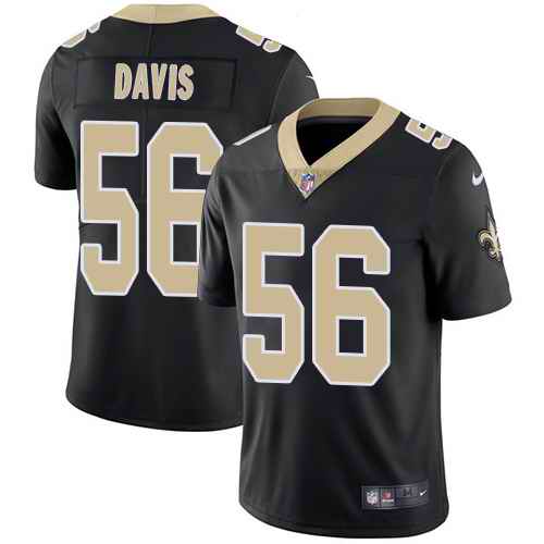  Saints 56 DeMario Davis Black Vapor Untouchable Limited Jersey