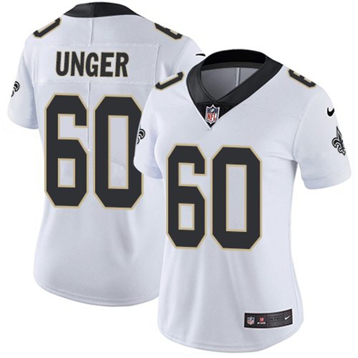  Saints 60 Max Unger White Women Vapor Untouchable Limited Jersey