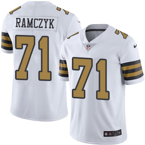  Saints 71 Ryan Ramczyk White Color Rush Limited Jersey