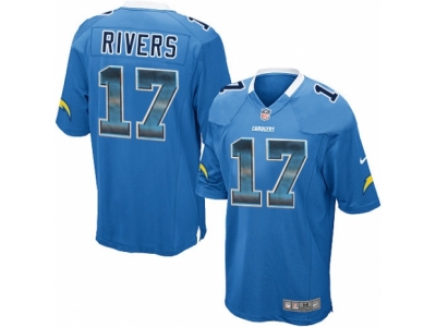  San Diego Chargers 17 Philip Rivers Limited Electric Blue Strobe NFL Jersey