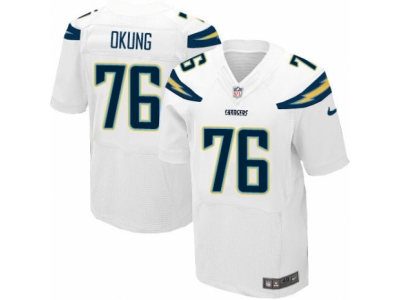  San Diego Chargers 76 Russell Okung Elite White NFL Jersey