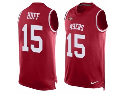  San Francisco 49ers 15 Josh Huff Limited Red Player Name Number Tank Top NFL Jersey