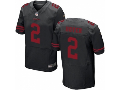  San Francisco 49ers 2 Brian Hoyer Elite Black NFL Jersey