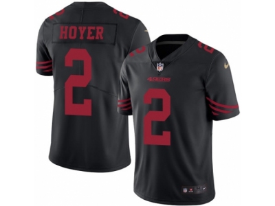  San Francisco 49ers 2 Brian Hoyer Limited Black Rush NFL Jersey
