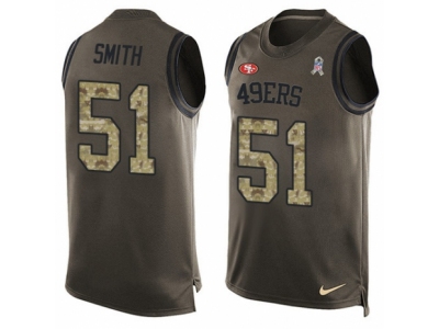  San Francisco 49ers 51 Malcolm Smith Limited Green Salute to Service Tank Top NFL Jersey