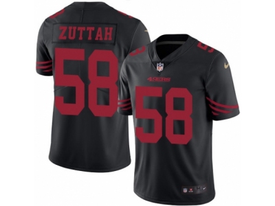  San Francisco 49ers 58 Jeremy Zuttah Limited Black Rush NFL Jersey