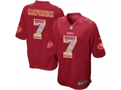  San Francisco 49ers 7 Colin Kaepernick Limited Red Strobe NFL Jersey