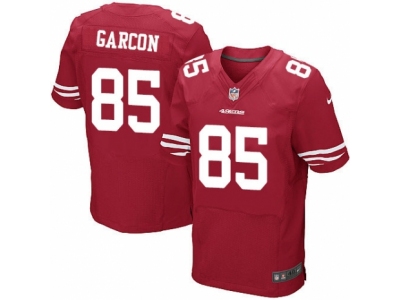  San Francisco 49ers 85 Pierre Garcon Elite Red Team Color NFL Jersey