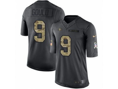  San Francisco 49ers 9 Robbie Gould Limited Black 2016 Salute to Service NFL Jersey