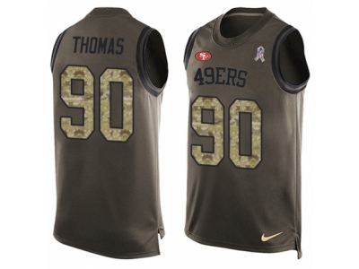  San Francisco 49ers 90 Solomon Thomas Limited Green Salute to Service Tank Top NFL Jersey