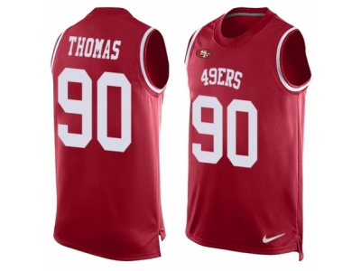  San Francisco 49ers 90 Solomon Thomas Limited Red Player Name Number Tank Top NFL Jersey