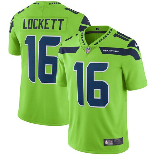  Seahawks 16 Tyler Lockett Green Vapor Untouchable Player Limited Jersey