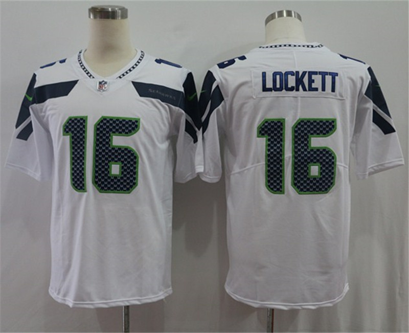 Nike Seahawks 16 Tyler Lockett White Vapor Untouchable Limited Jersey
