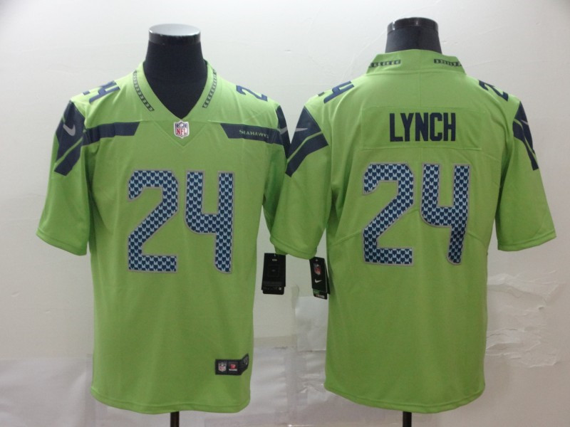 Nike Seahawks 24 Marshawn Lynch Green Vapor Untouchable Limited Jersey