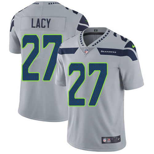  Seahawks 27 Eddie Lacy Gray Vapor Untouchable Player Limited Jersey