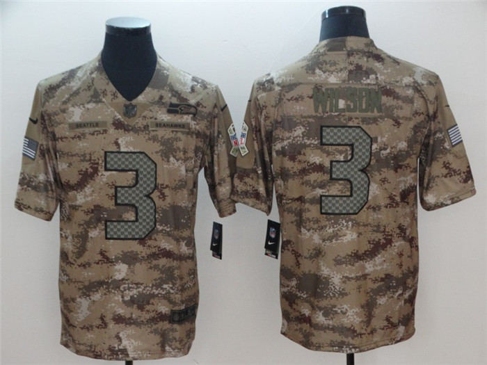  Seahawks 3 Russell Wilson Camo Salute To Service Limited Jersey