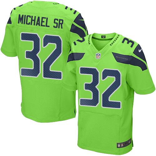  Seahawks 32 Christine Michael SR Green Men Stitched NFL Limited Rush Jersey