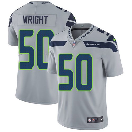  Seahawks 50 K.J. Wright Grey Vapor Untouchable Limited Jersey