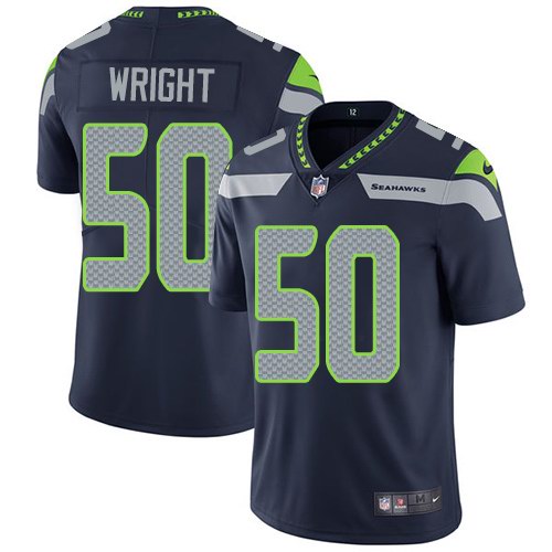  Seahawks 50 K.J. Wright Navy Vapor Untouchable Limited Jersey