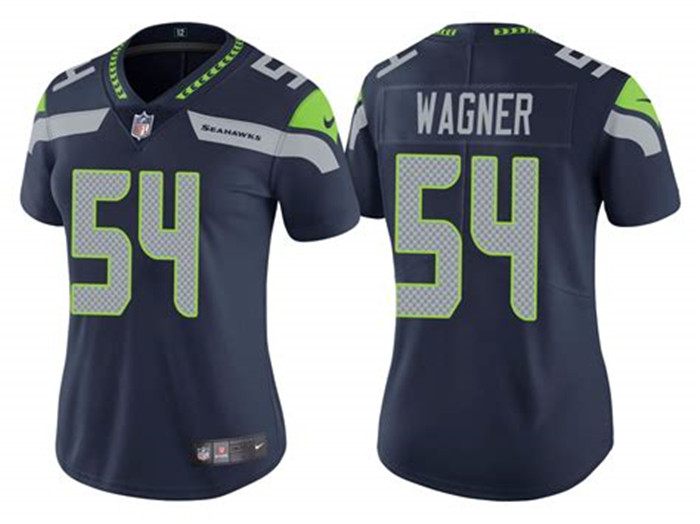  Seahawks 54 Bobby Wagner Navy Women Vapor Untouchable Limited Jersey