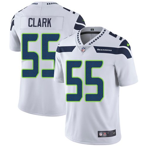  Seahawks 55 Frank Clark White Vapor Untouchable Limited Jersey