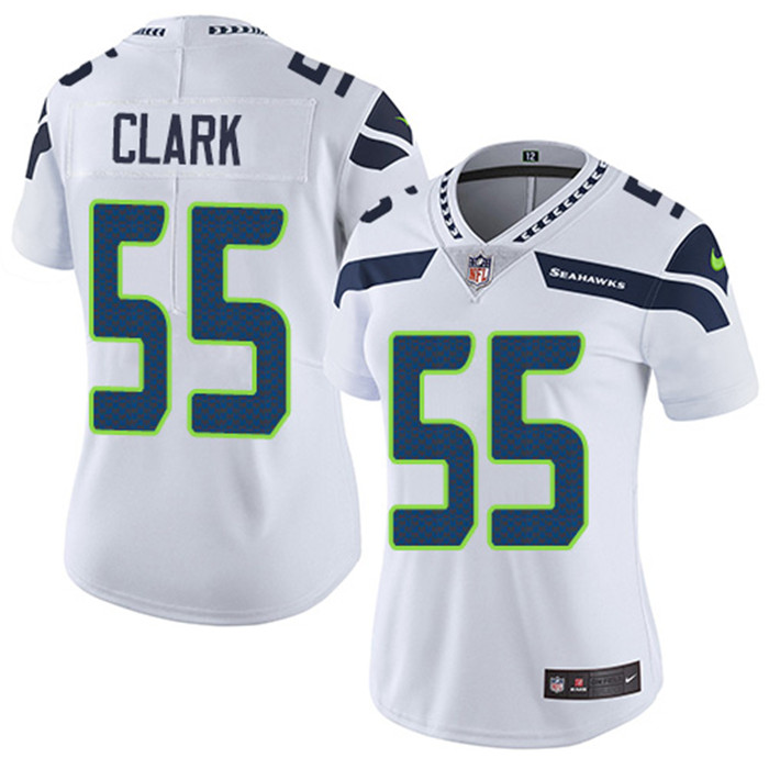  Seahawks 55 Frank Clark White Women Vapor Untouchable Limited Jersey