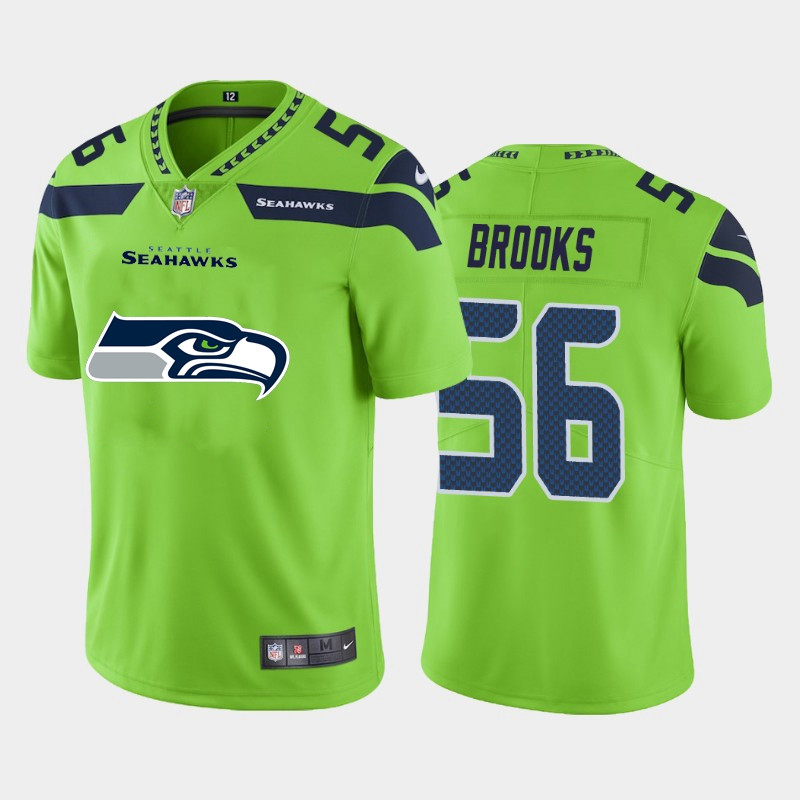 Nike Seahawks 56 Jordyn Brooks Green Team Big Logo Vapor Untouchable Limited Jersey