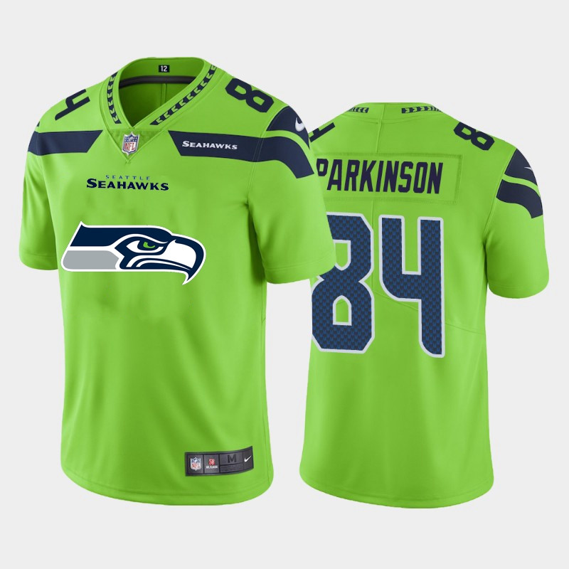Nike Seahawks 84 Colby Parkinson Green Team Big Logo Vapor Untouchable Limited Jersey