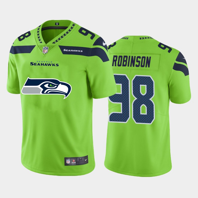 Nike Seahawks 98 Alton Robinson Green Team Big Logo Vapor Untouchable Limited Jersey