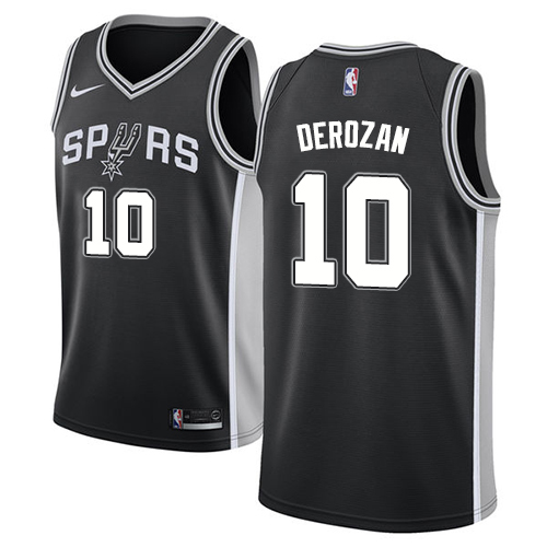  Spurs #10 DeMar DeRozan Black NBA Swingman Icon Edition Jersey