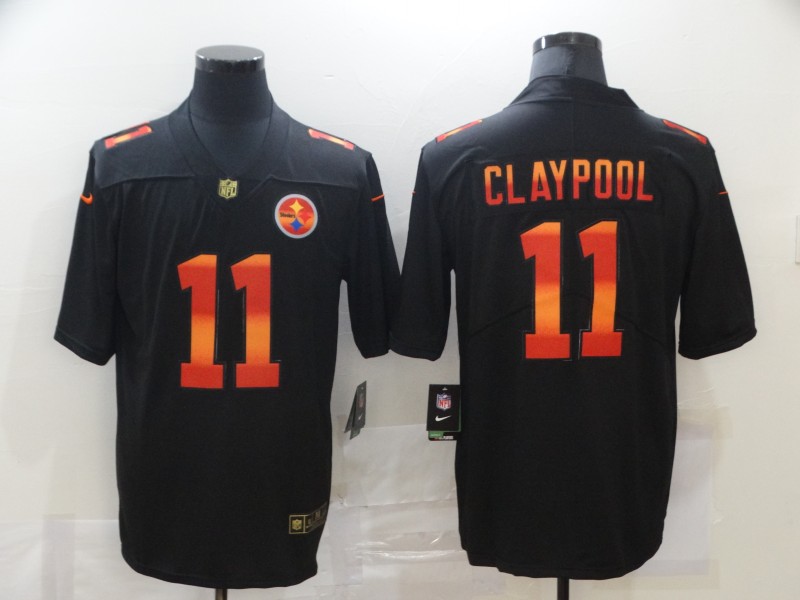 Nike Steelers 11 Chase Claypool Black Colorful Fashion Limited Jersey