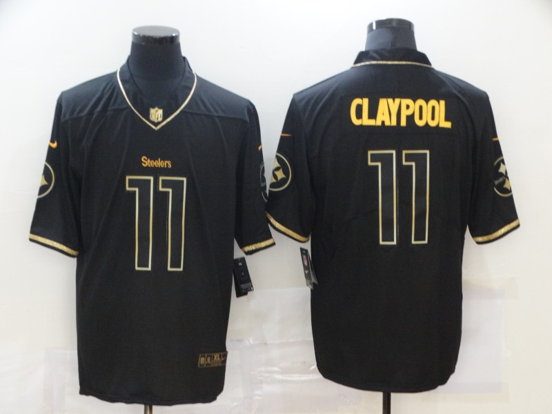 Nike Steelers 11 Chase Claypool Black Gold Vapor Untouchable Limited Jersey