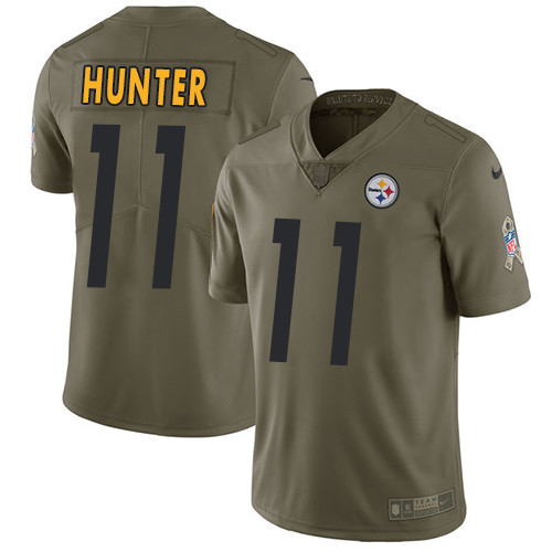  Steelers 11 Justin Hunteri Olive Salute To Service Limited Jersey