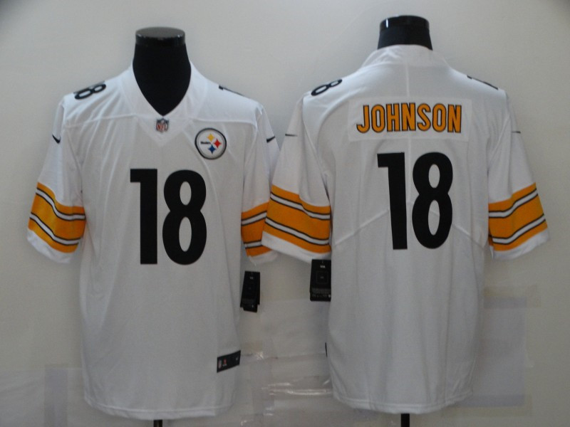 Nike Steelers 18 Diontae Johnson White Vapor Untouchable Limited Jersey