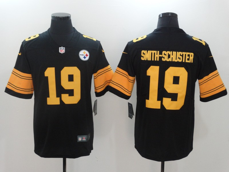  Steelers 19 JuJu Smith Schuster Black Color Rush Limited Jersey