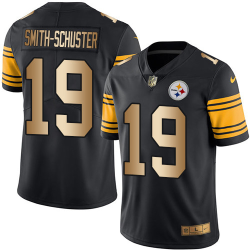  Steelers 19 JuJu Smith Schuster Black Gold Vapor Untouchable Player Limited Jersey