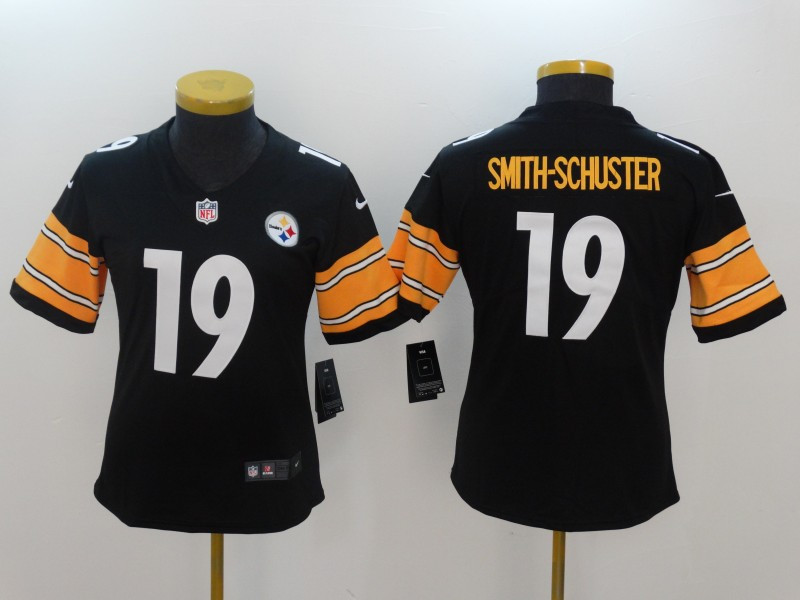  Steelers 19 JuJu Smith Schuster Black Women Vapor Untouchable Player Limited Jersey