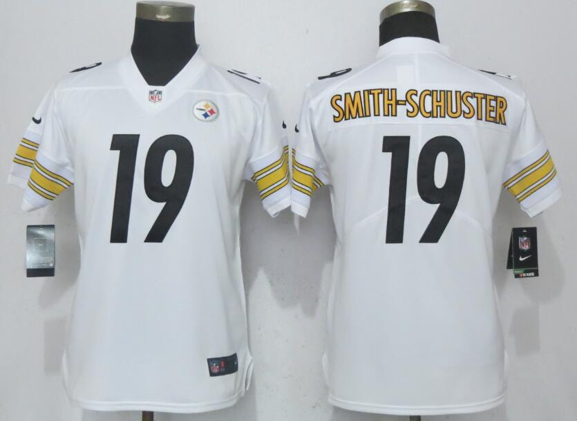  Steelers 19 JuJu Smith Schuster White Women Vapor Untouchable Player Limited Jersey