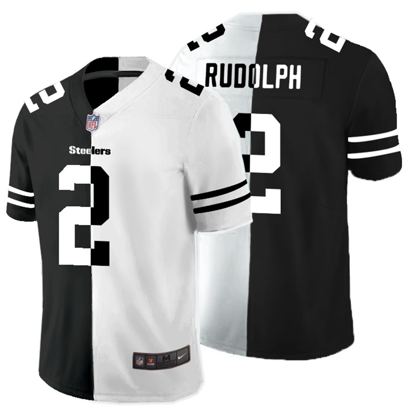 Nike Steelers 2 Mason Rudolph Black And White Split Vapor Untouchable Limited Jersey