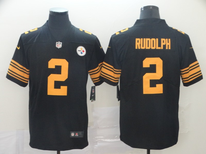 Nike Steelers 2 Mason Rudolph Black Color Rush Limited Jersey