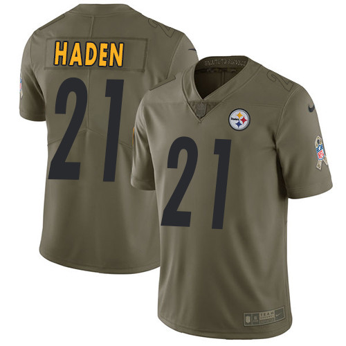  Steelers 21 Joe Hadeni Olive Salute To Service Limited Jersey
