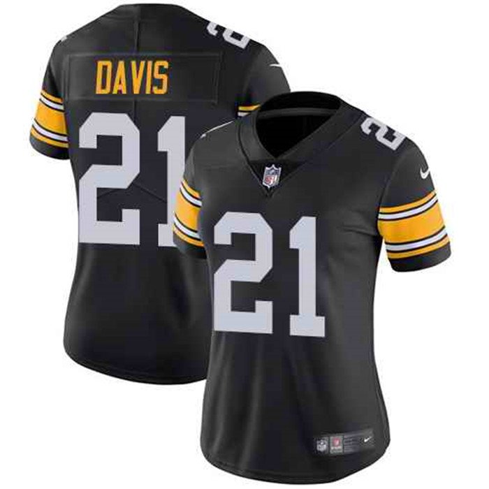  Steelers 21 Sean Davis Black Alternate Women Vapor Untouchable Limited Jersey